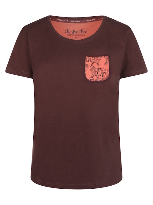 Charlie Choe Wild Hearted brown sleep shirt