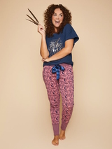 Charlie Choe Good Luck pink pyjama pant