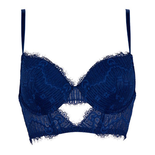 After Eden Topaz navy blue push up bra