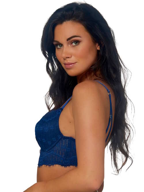 After Eden Topaz navy blue push up bra