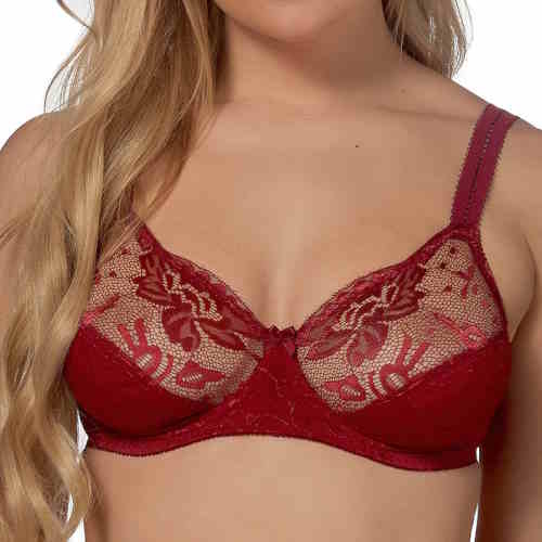 Elbrina Johanna dark red non-padded bra