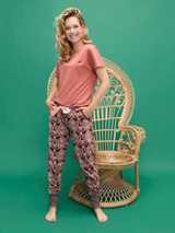 Charlie Choe Wild Hearted brown/pink pyjama pant