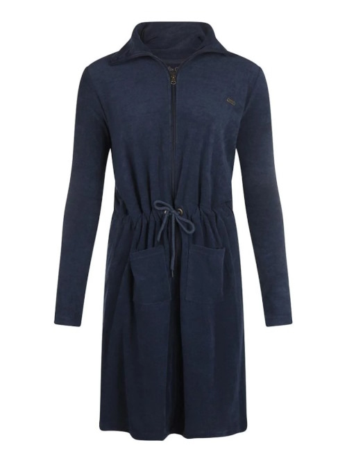 Charlie Choe Wild Nights navy blue bathrobe