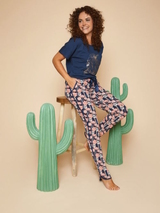Charlie Choe Good Luck navy/print sleep shirt
