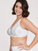 Naturana Minimizer white/print wireless bra
