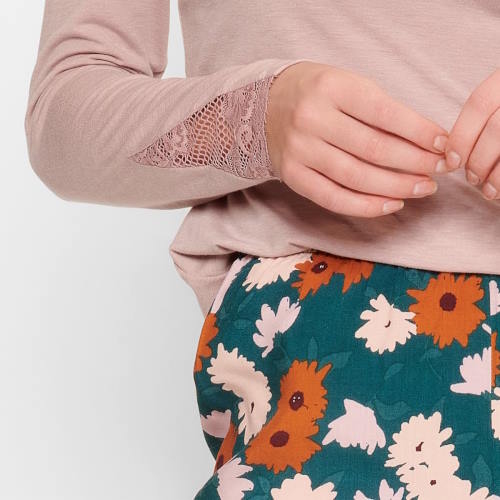 LingaDore Night Adobe Rose antique rose pajama