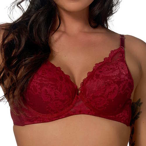 After Eden Tulien red padded bra