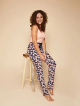 Charlie Choe Good Luck navy/print pyjama pant