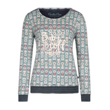 Charlie Choe Cold Days green/print sleep shirt