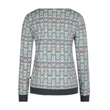 Charlie Choe Cold Days green/print sleep shirt