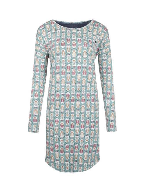 Charlie Choe Cold Days green/print nightdress