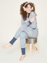 Charlie Choe Cold Days green/print pyjama pant