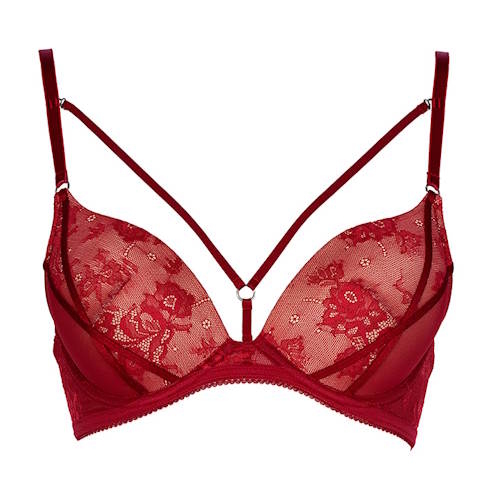 After Eden Thirza dark red push up bra