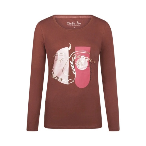Charlie Choe Warm Nights brown sleep shirt
