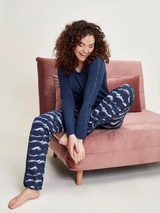 Charlie Choe Mystic Dreams navy/print pyjama pant