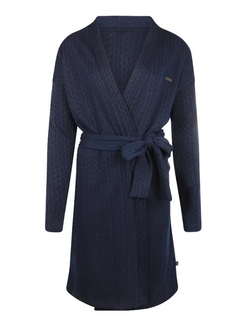 Charlie Choe Warm Nights navy blue bathrobe