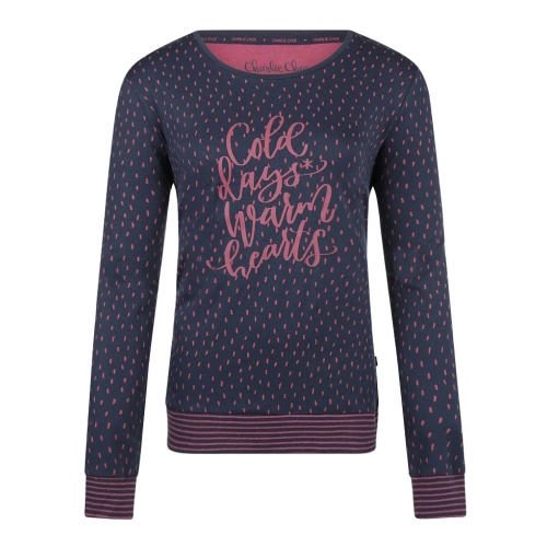 Charlie Choe Cold Days navy/print sleep shirt