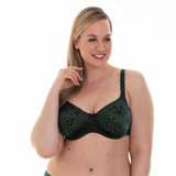 Rosa Faia Joy green/print non-padded bra