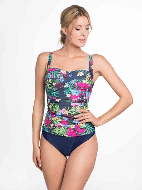 Bomain  navy/print tankini set