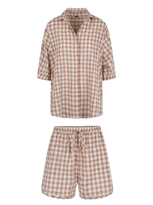 LingaDore Night  Hot summer nights brown/print shortama