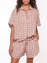 LingaDore Night  Hot summer nights brown/print shortama