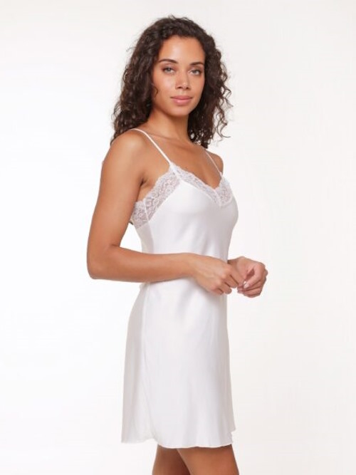 LingaDore Night SATIN off white slipdress