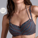 Marlies Dekkers Swimwear Holi Vintage navy/print soft-cup bikini bra