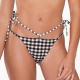 LingaDore Beach Square Print black/white bikini brief