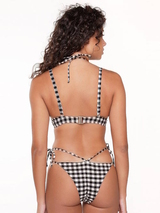 LingaDore Beach Square Print black/white bikini brief