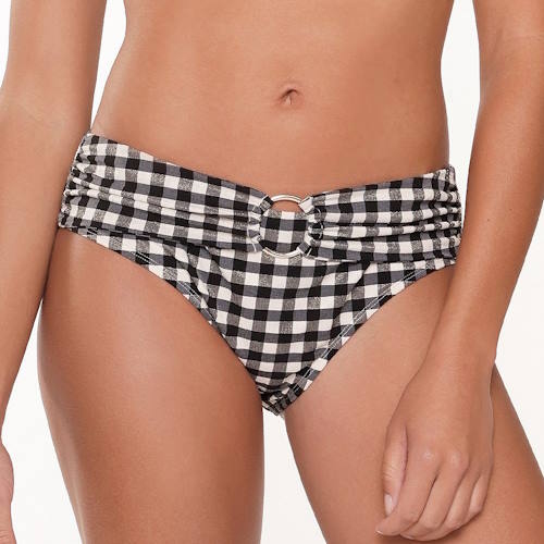 LingaDore Beach Square Print black/white bikini brief