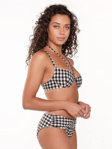 LingaDore Beach Square Print black/white bikini brief