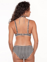 LingaDore Beach Square Print black/white bikini brief