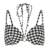 LingaDore Beach Square Print black/white padded bikini bra