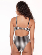 LingaDore Beach Square Print black/white bathingsuit