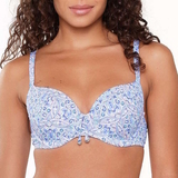 LingaDore Beach  All About The Details blue/print padded bikini bra