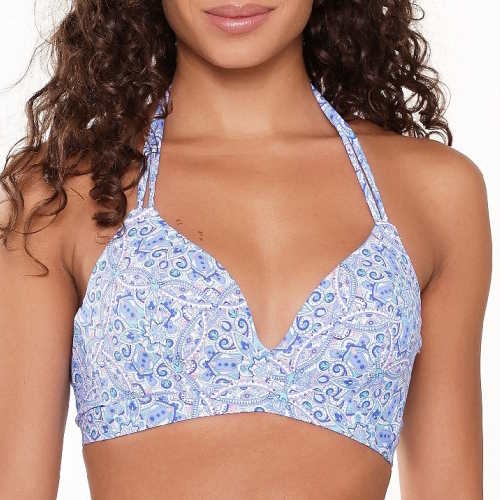 LingaDore Beach  All About The Details blue/print padded bikini bra