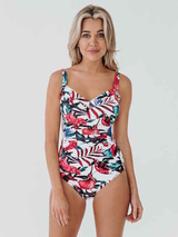 Bomain Lissabon white/print bathingsuit