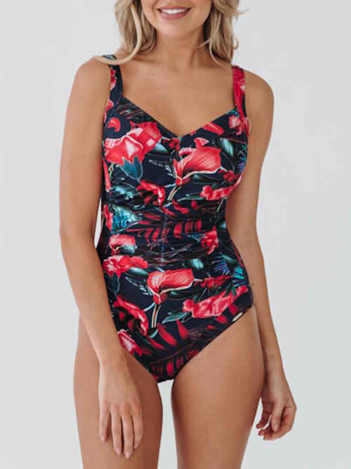 Bomain Lissabon navy/print bathingsuit