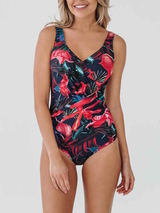 Bomain Lissabon navy/print bathingsuit