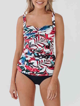 Bomain Lissabon white/print tankini set