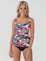 Bomain Lissabon white/print tankini set