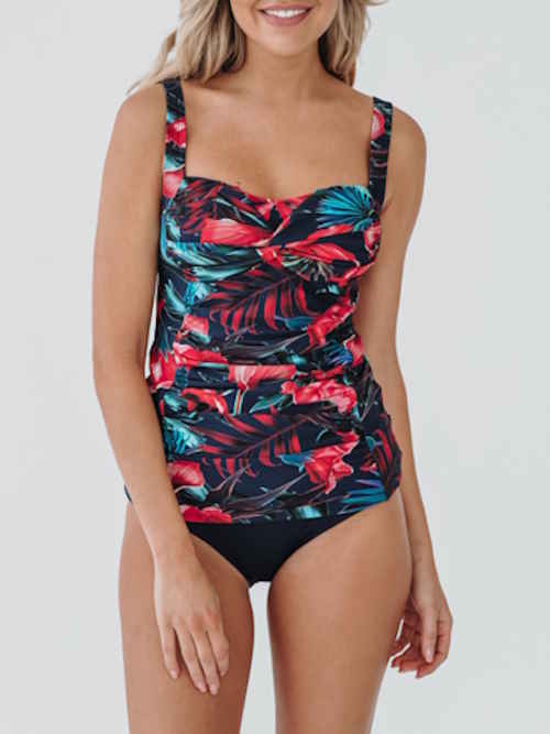 Bomain Lissabon navy/print tankini set