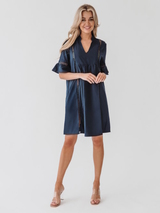 Bomain Capri navy blue beach dress