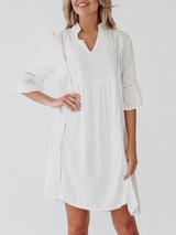 Bomain Capri off white beach dress