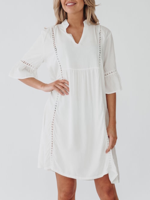 Bomain Capri off white beach dress