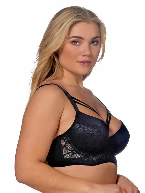 After Eden D-Cup & Up Texas black padded bra
