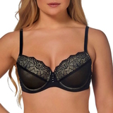 After Eden D-Cup & Up Tavienne black padded bra