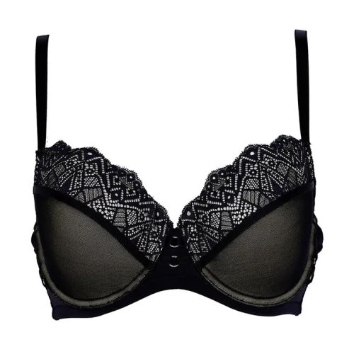 After Eden D-Cup & Up Tavienne black padded bra