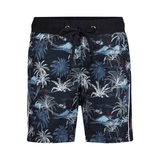 Island Palm trees navy/print swimshort