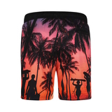Island Beach orange/print swimshort